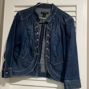 White House Black Market cropped Jean Jacket